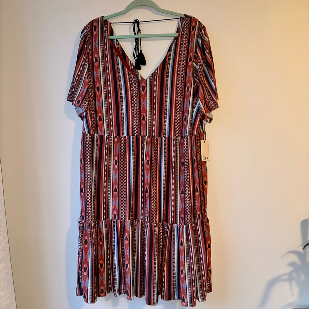 Dex Size 2X Western print dress